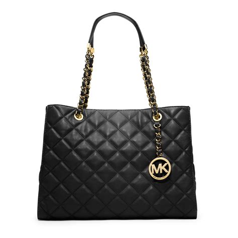 Michael michael kors susannah large tote black .